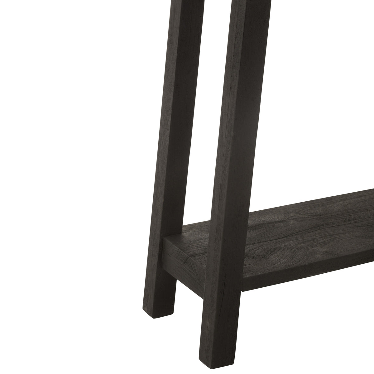 Square Mango Wood Side Table Black J-Line