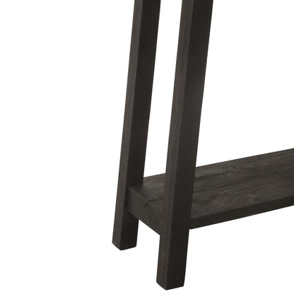 Square Mango Wood Side Table Black J-Line