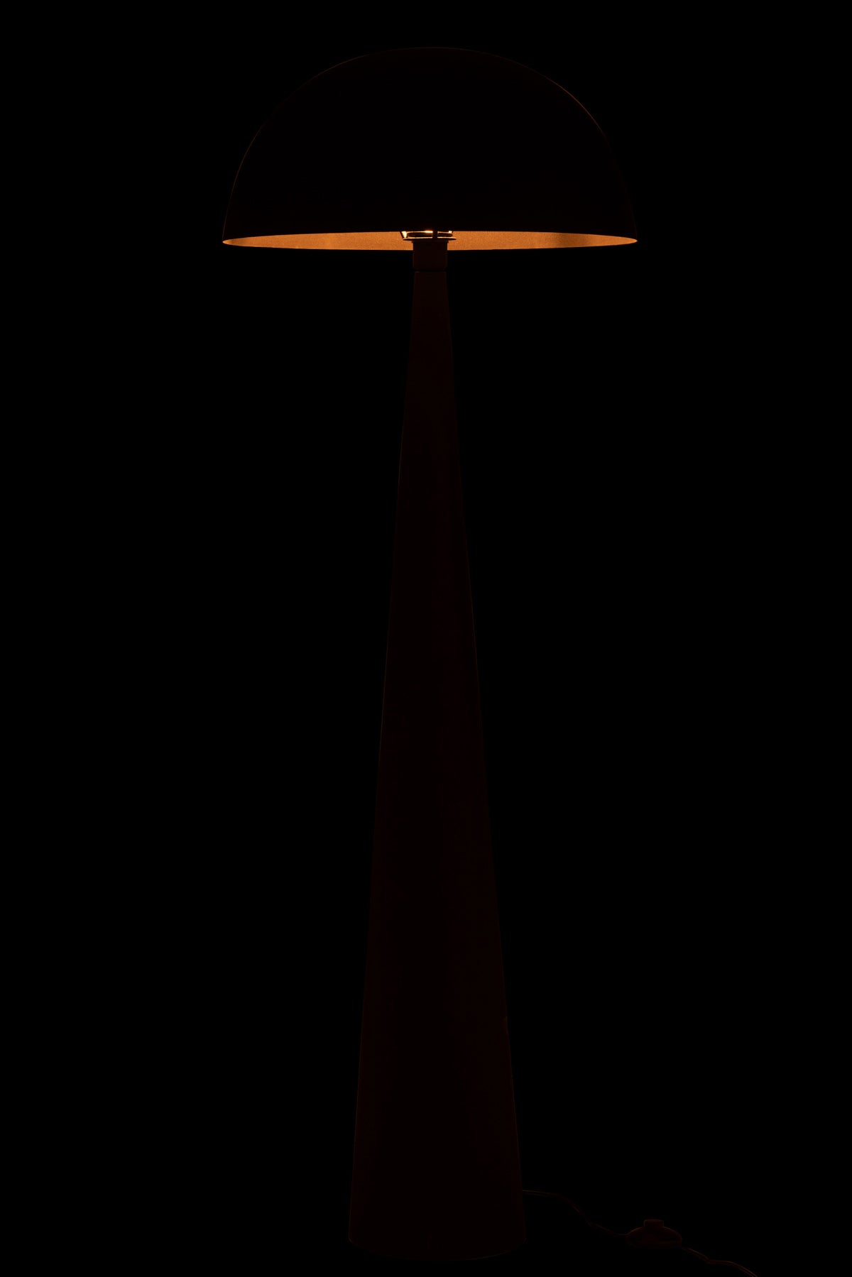 Staanlamp Paddenstoel Metaal Mat Zwart - Vloerlamp - J-Line - livinglovely.nl