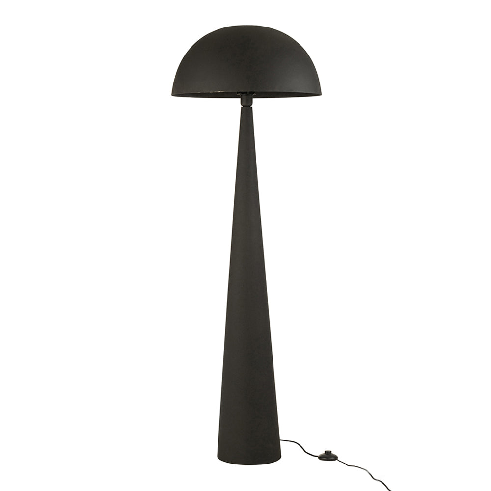 Staanlamp Paddenstoel Metaal Mat Zwart - Vloerlamp - J-Line - livinglovely.nl