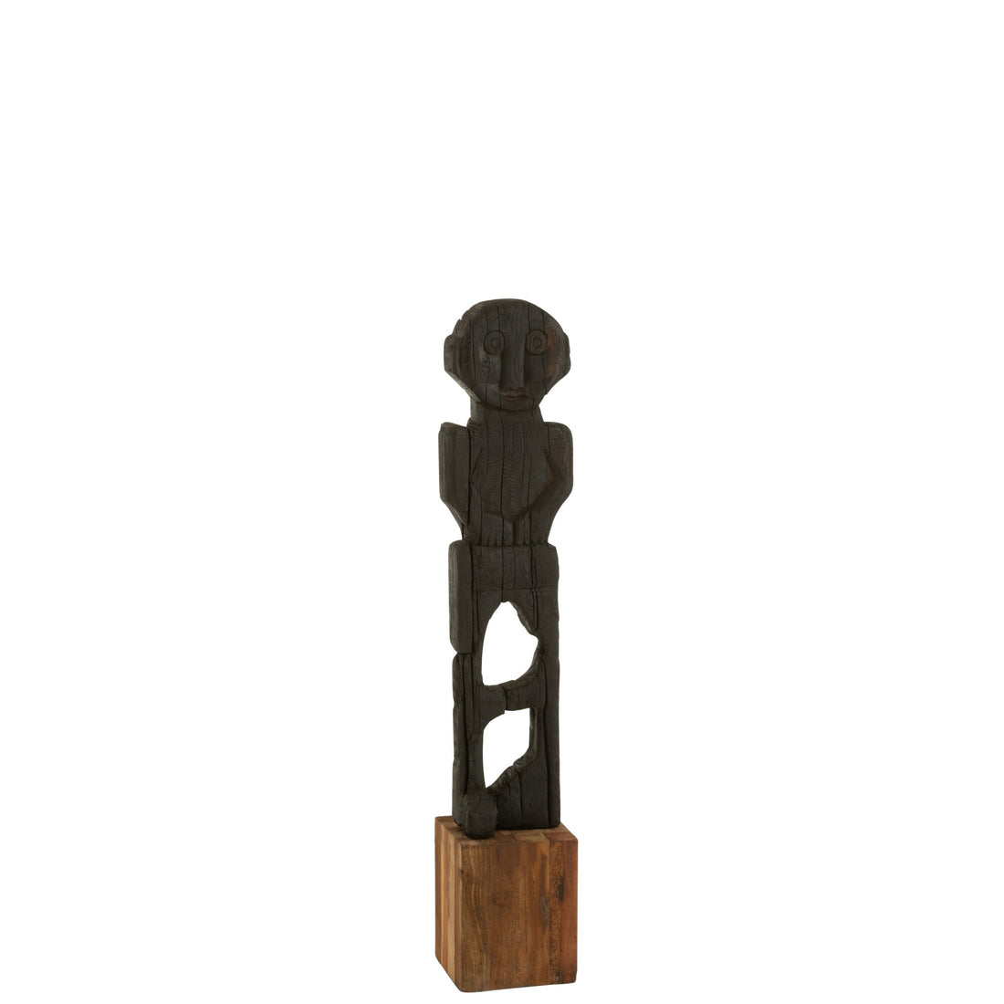 Mara Statue Recycled Wood Black/Natural H107.5 J-Line