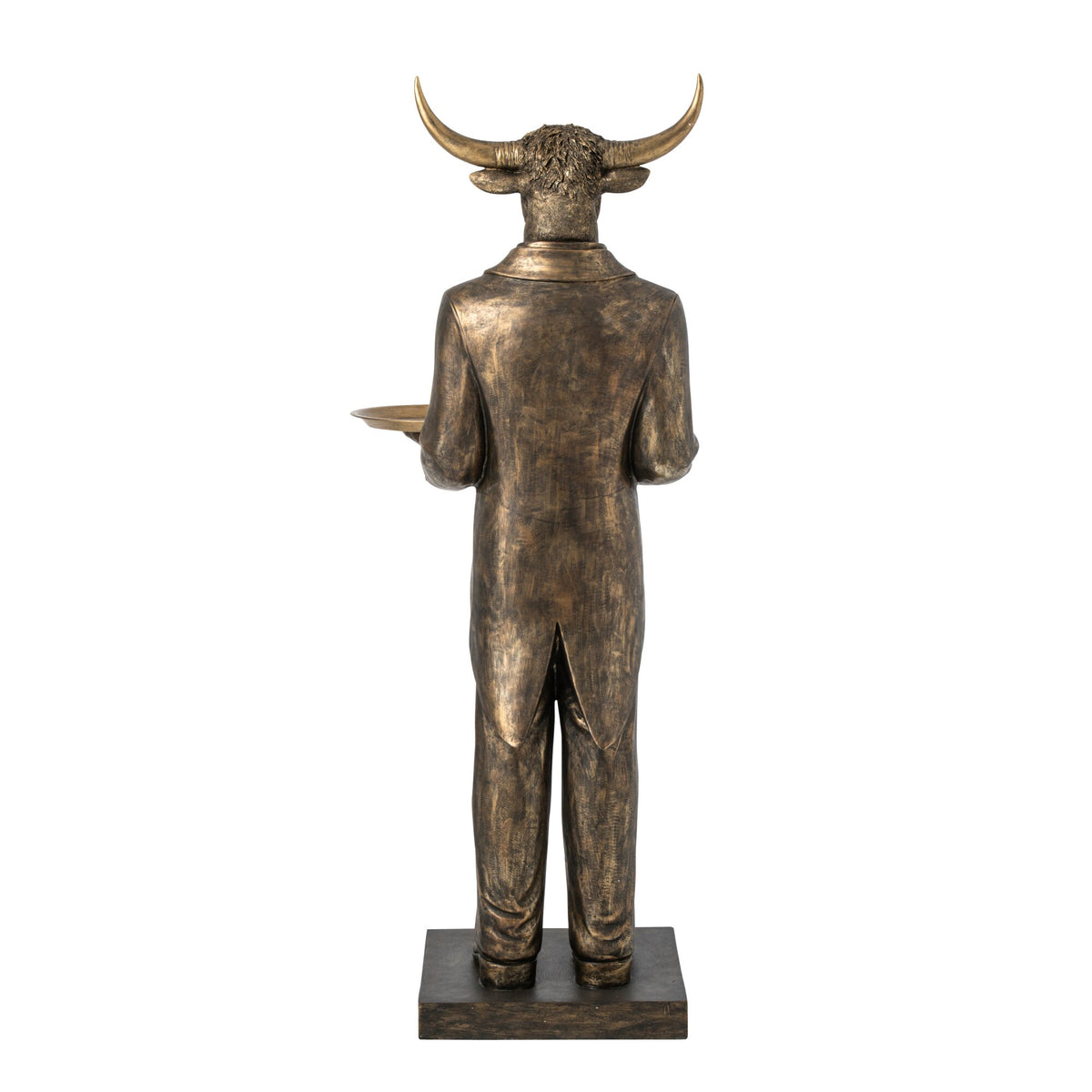 Stier Waiter Polyresin Dark Brown H165cm J-Line