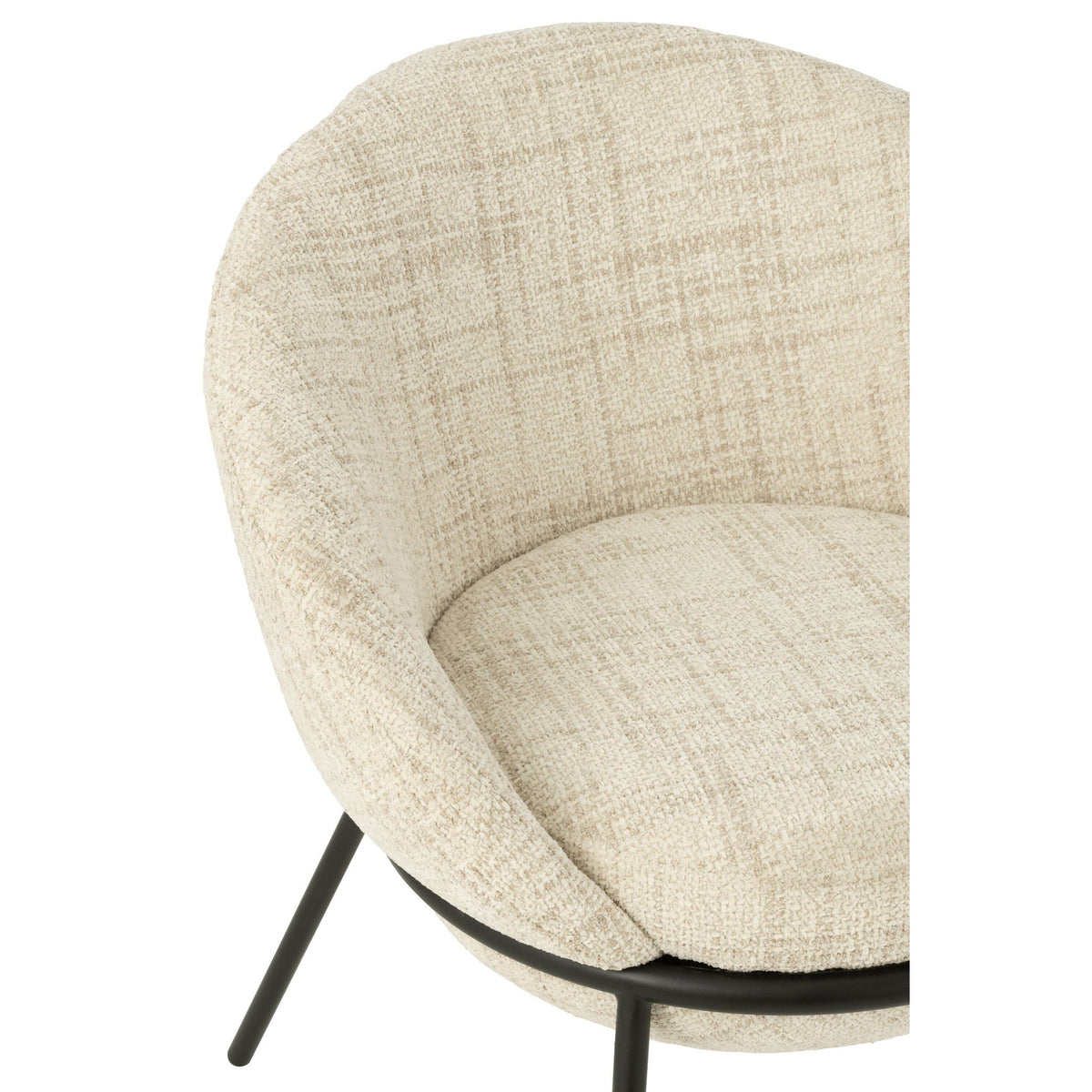 Stoel Ijzer Beige/Zwart J-Line