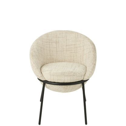 Stoel Ijzer Beige/Zwart J-Line