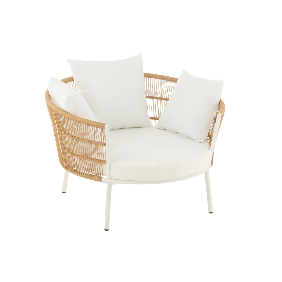 Chair Joa Metal/Rattan White J-Line