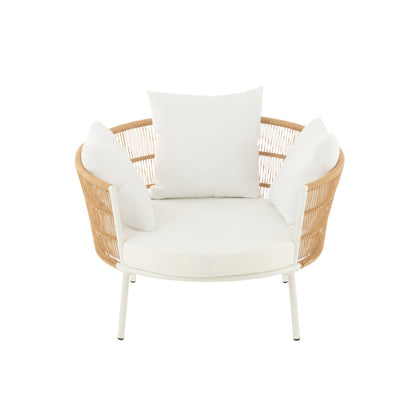 Chair Joa Metal/Rattan White J-Line