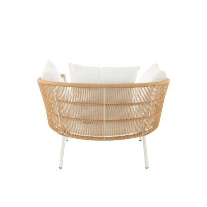 Chair Joa Metal/Rattan White J-Line