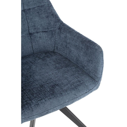 Stoel Louna Ijzer/Acryl Blauw J-Line