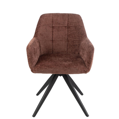 Chair Louna Iron/Acrylic Brown J-Line