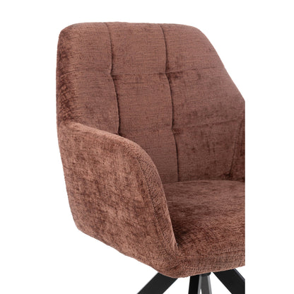 Chair Louna Iron/Acrylic Brown J-Line
