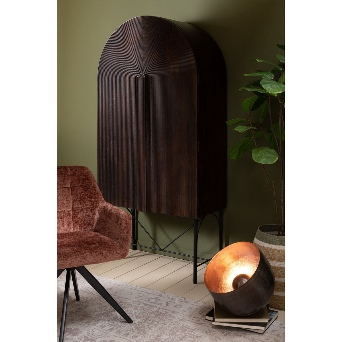Chair Louna Iron/Acrylic Brown J-Line