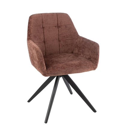 Chair Louna Iron/Acrylic Brown J-Line