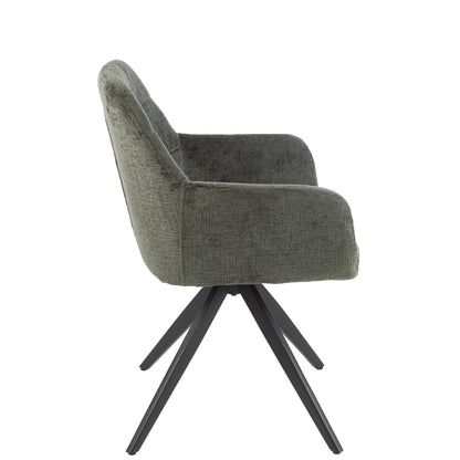 Chair Louna Iron/Acrylic Green J-Line