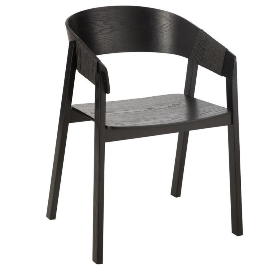 Stoel Naga Essenhout/Touw Zwart J-Line