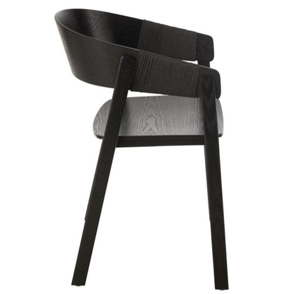 Stoel Naga Essenhout/Touw Zwart J-Line