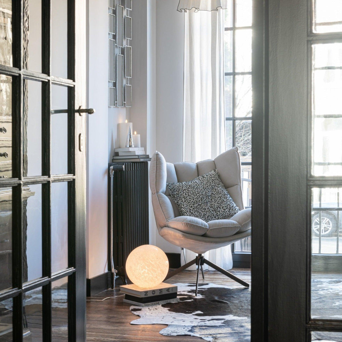Stoel Relax Kussen Op Frame Textiel/Metaal Extra Licht Grijs J-Line