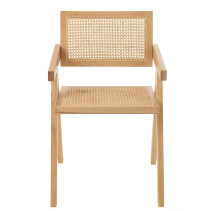 Stoel Rooster Essenhout/Rattan Naturel J-Line
