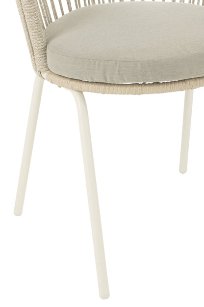 Chair Toa Metal/Rope Grey J-Line