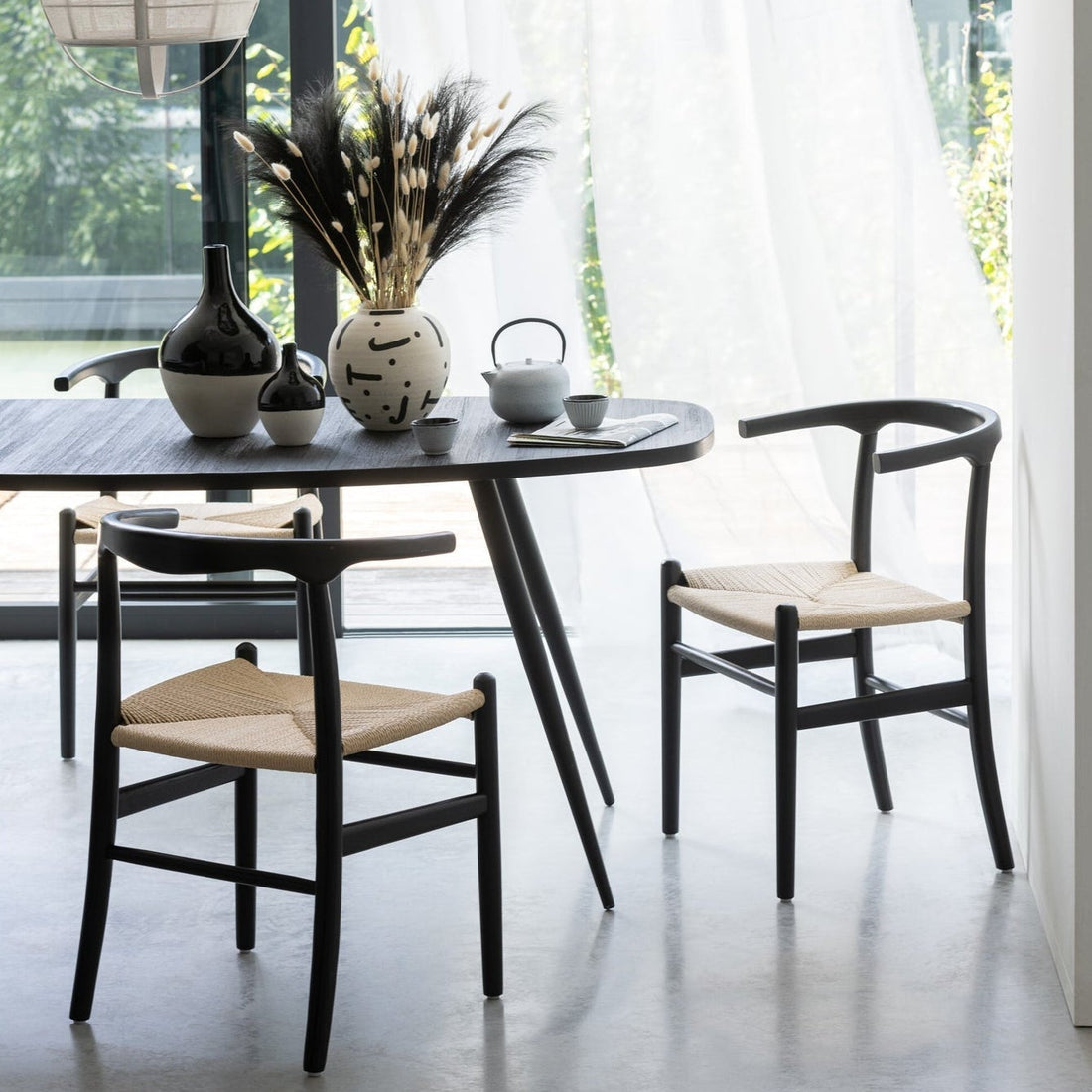 Chair Toon Beechwood/Rope Black J-Line
