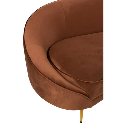 Fabric Sofa Elisabeth Brown 180cm J-Line
