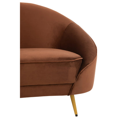 Fabric Sofa Elisabeth Brown 180cm J-Line