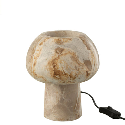 Table Lamp Marble Beige - - J-Line - livinglovely.nl