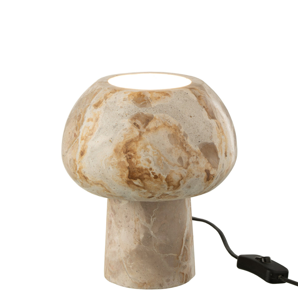 Table Lamp Marble Beige - - J-Line - livinglovely.nl