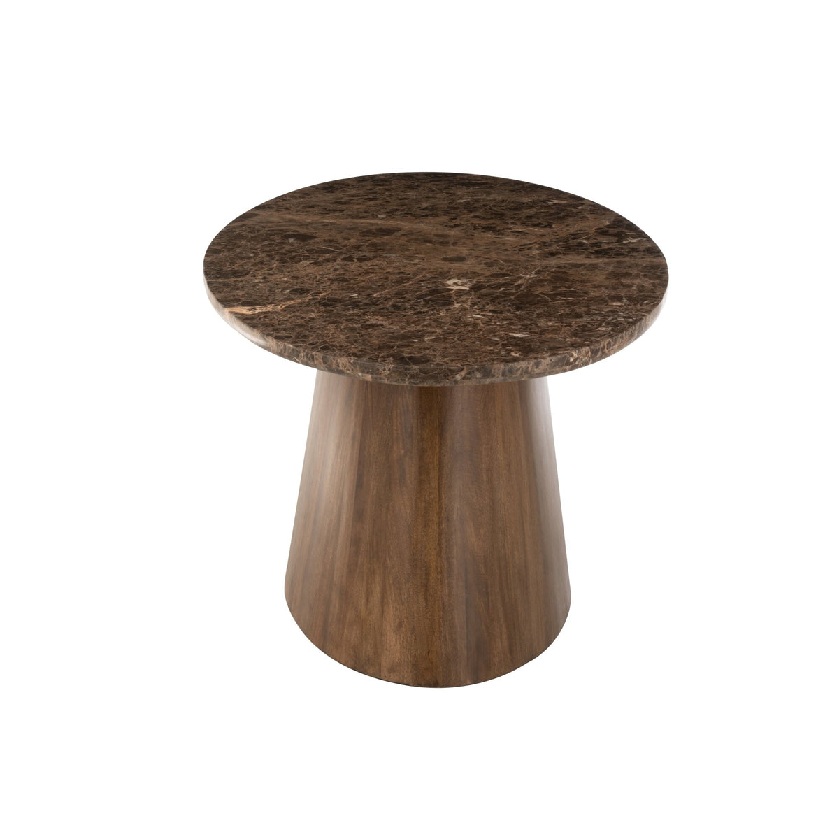 Oval Table Marble/Mango Wood Brown J-Line