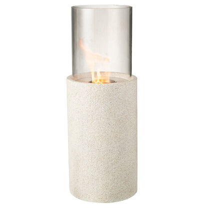 Tabletop Fire Round Bioethanol Grey Ø23x65cm
