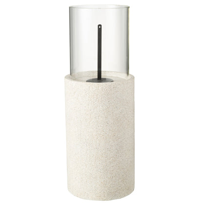 Tabletop Fire Round Bioethanol Grey Ø23x65cm