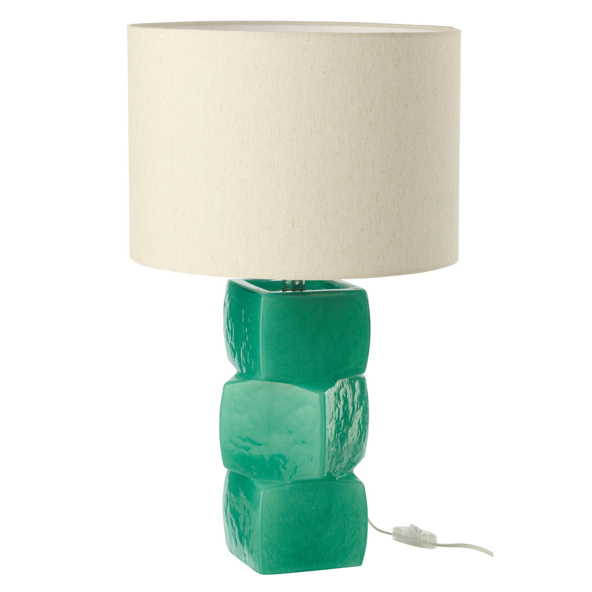 Table Lamp 3 Cubes Glass Dark Green J-Line