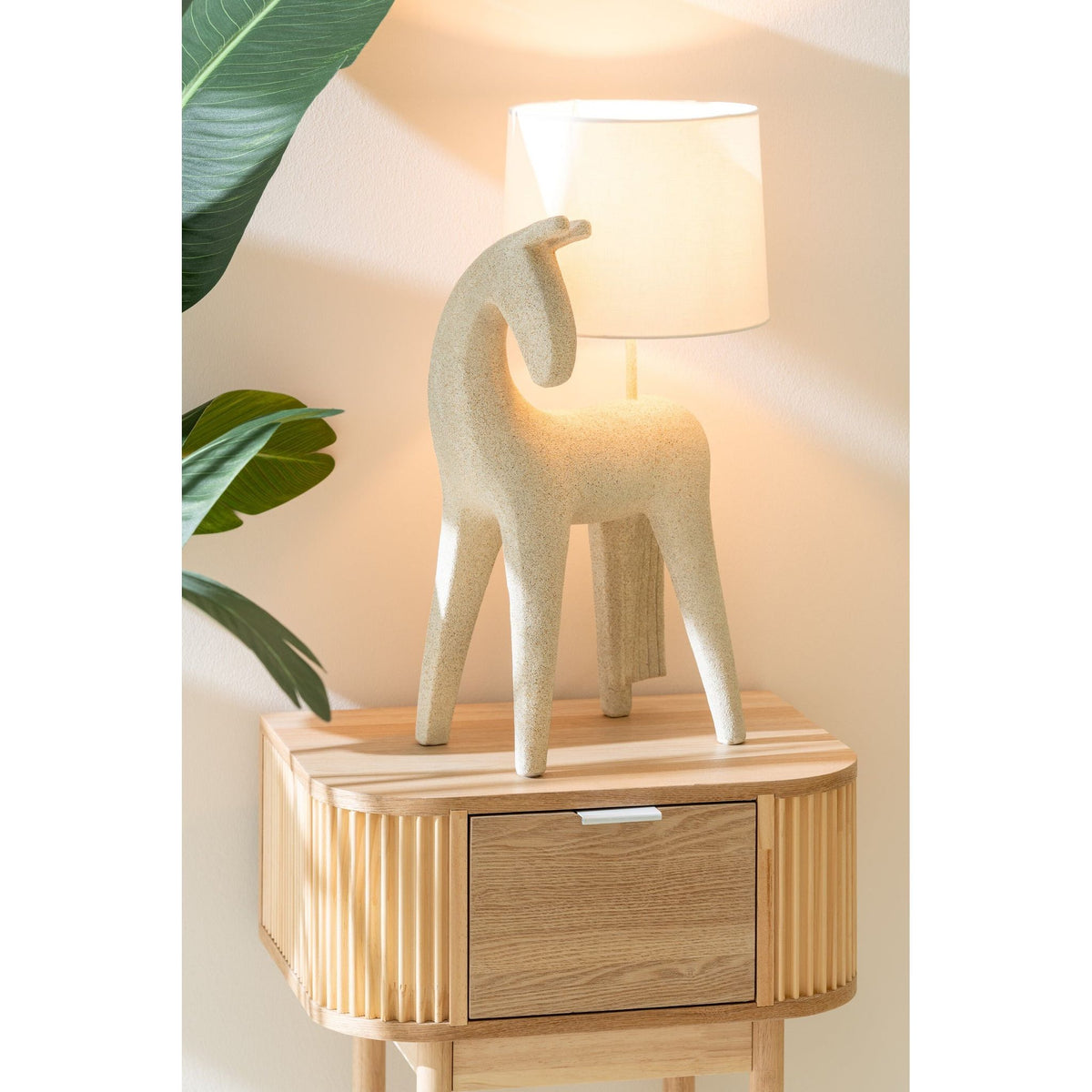 Tafellamp Paard Modern Resine Beige J-Line