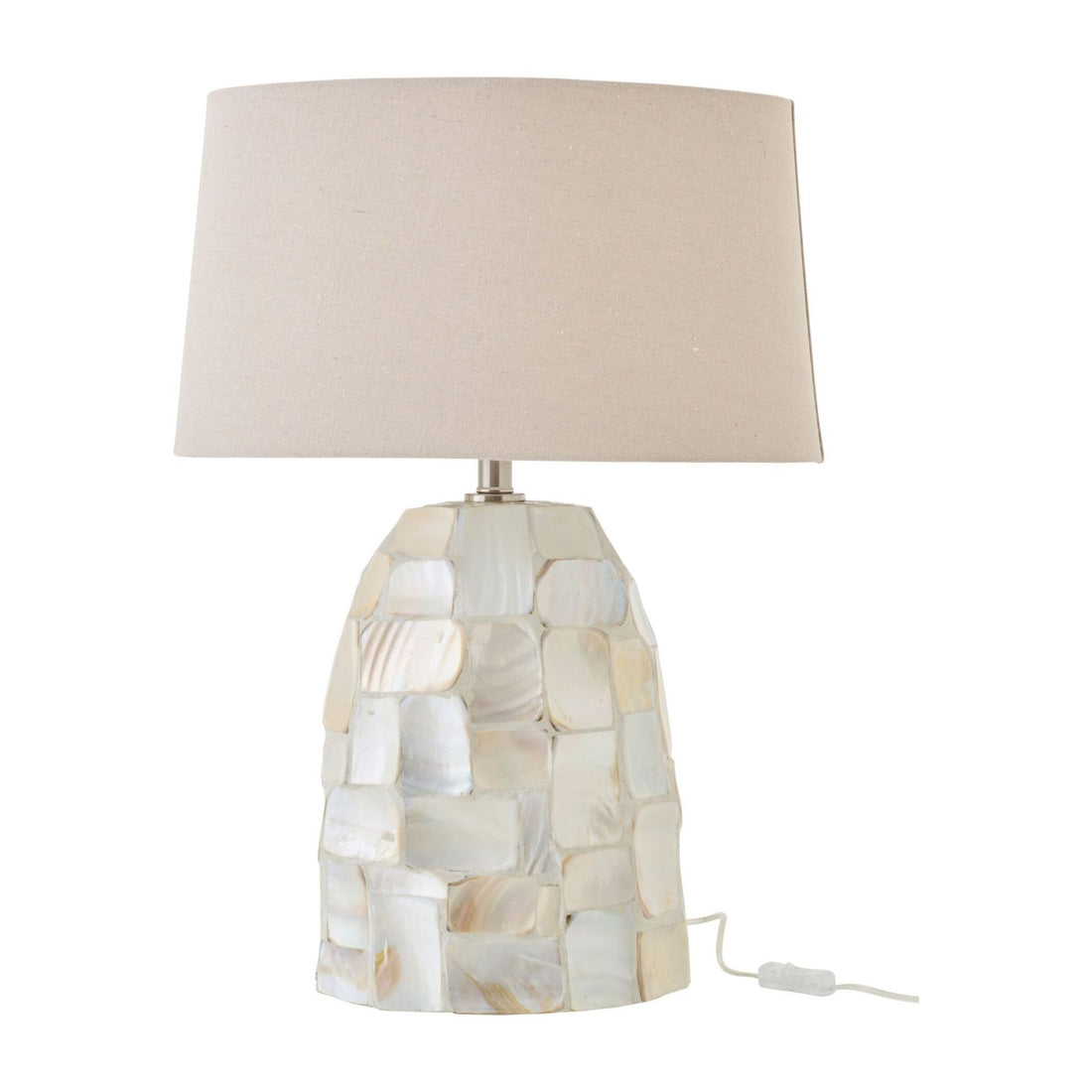 Table Lamp Pearlescent Shell Off-White/Light Beige J-Line