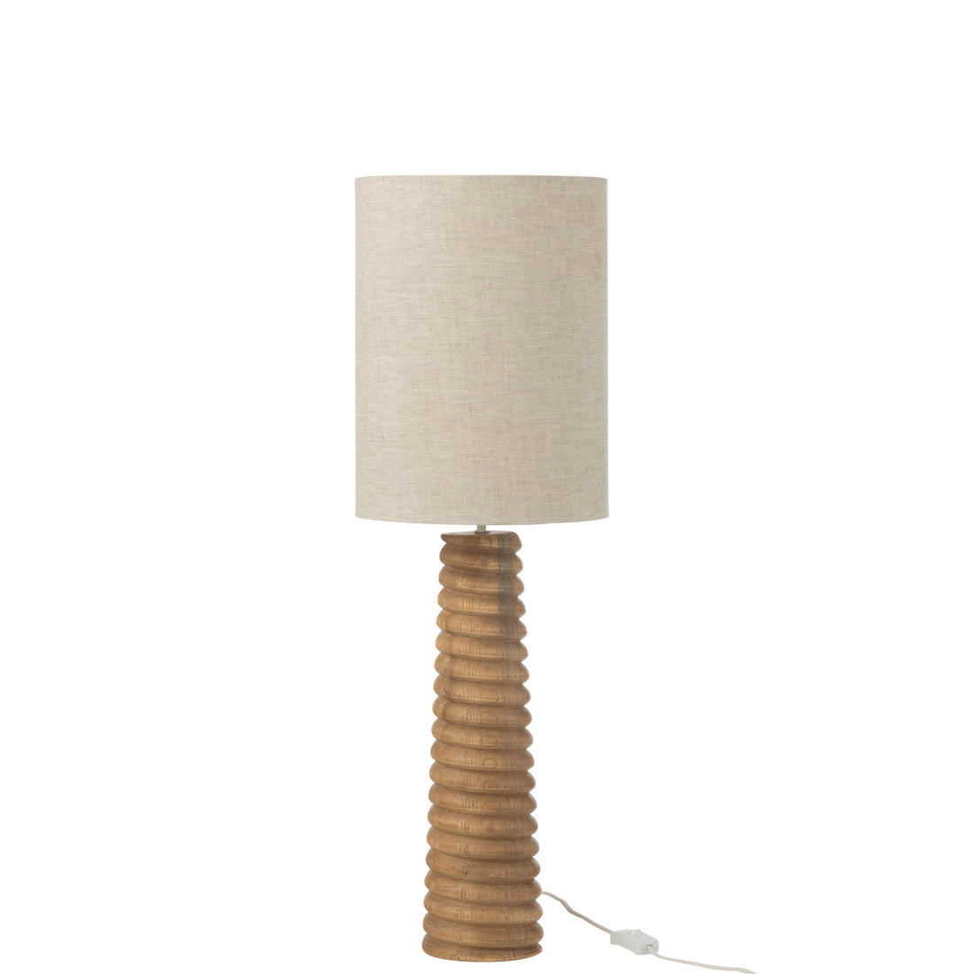 Table Lamp Screw Base Natural Grey Wood J-Line