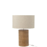 Tafellamp Schroefdraad Wijd Hout Naturel Grijs J-Line
