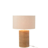 Tafellamp Schroefdraad Wijd Hout Naturel Grijs J-Line