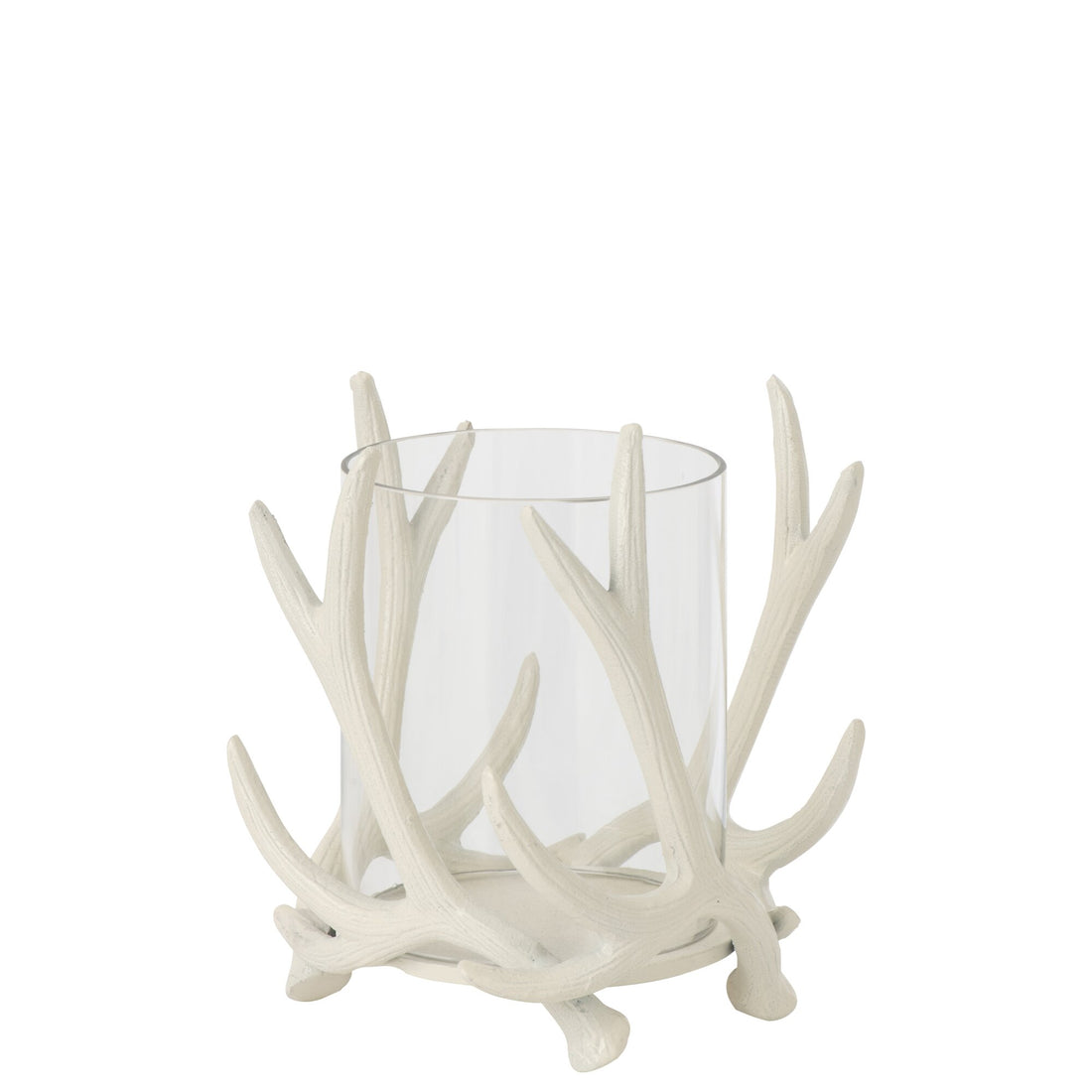 J-Line Off-White Aluminum Deer Tealight Holder