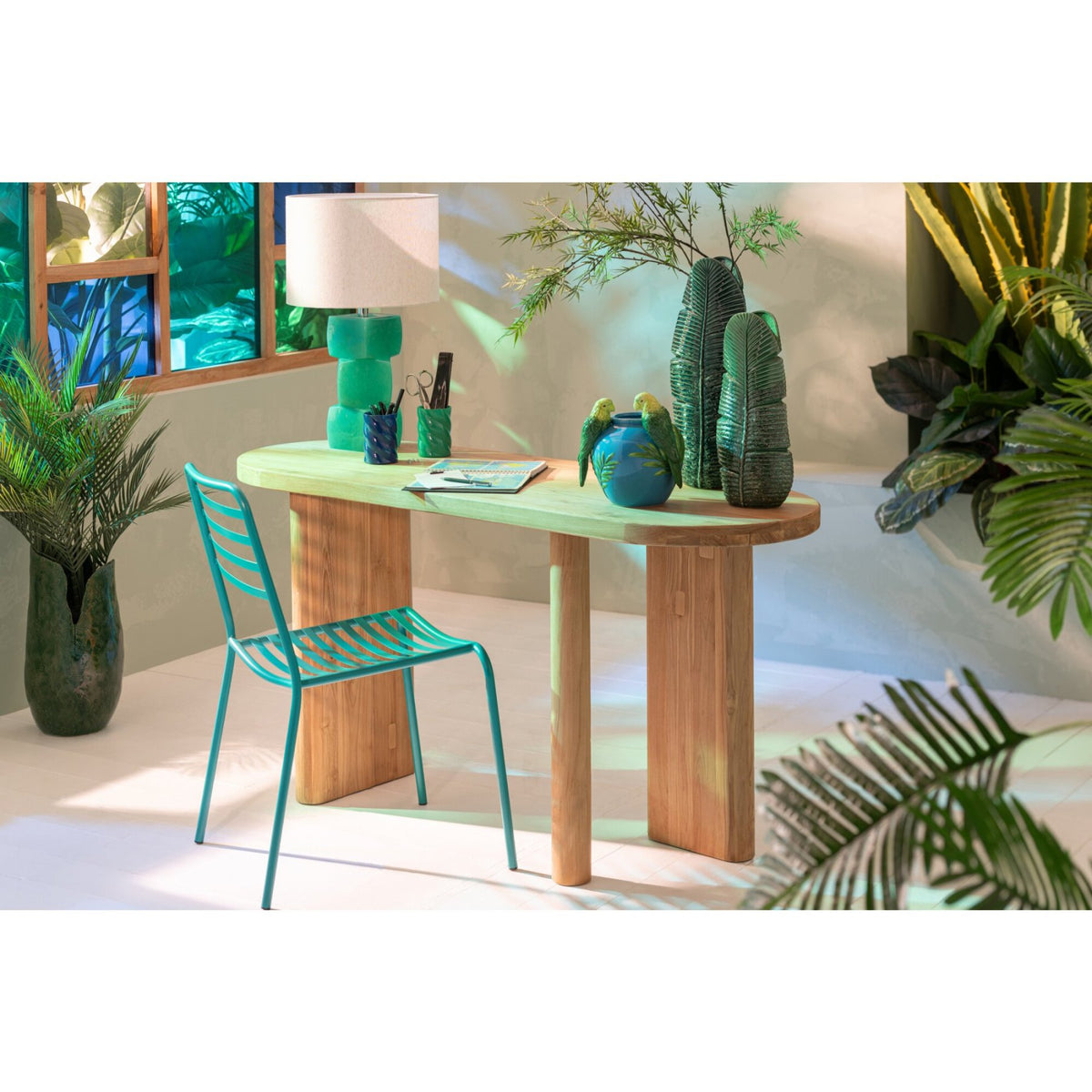 Garden Chair Dedi Turquoise Metal J-Line