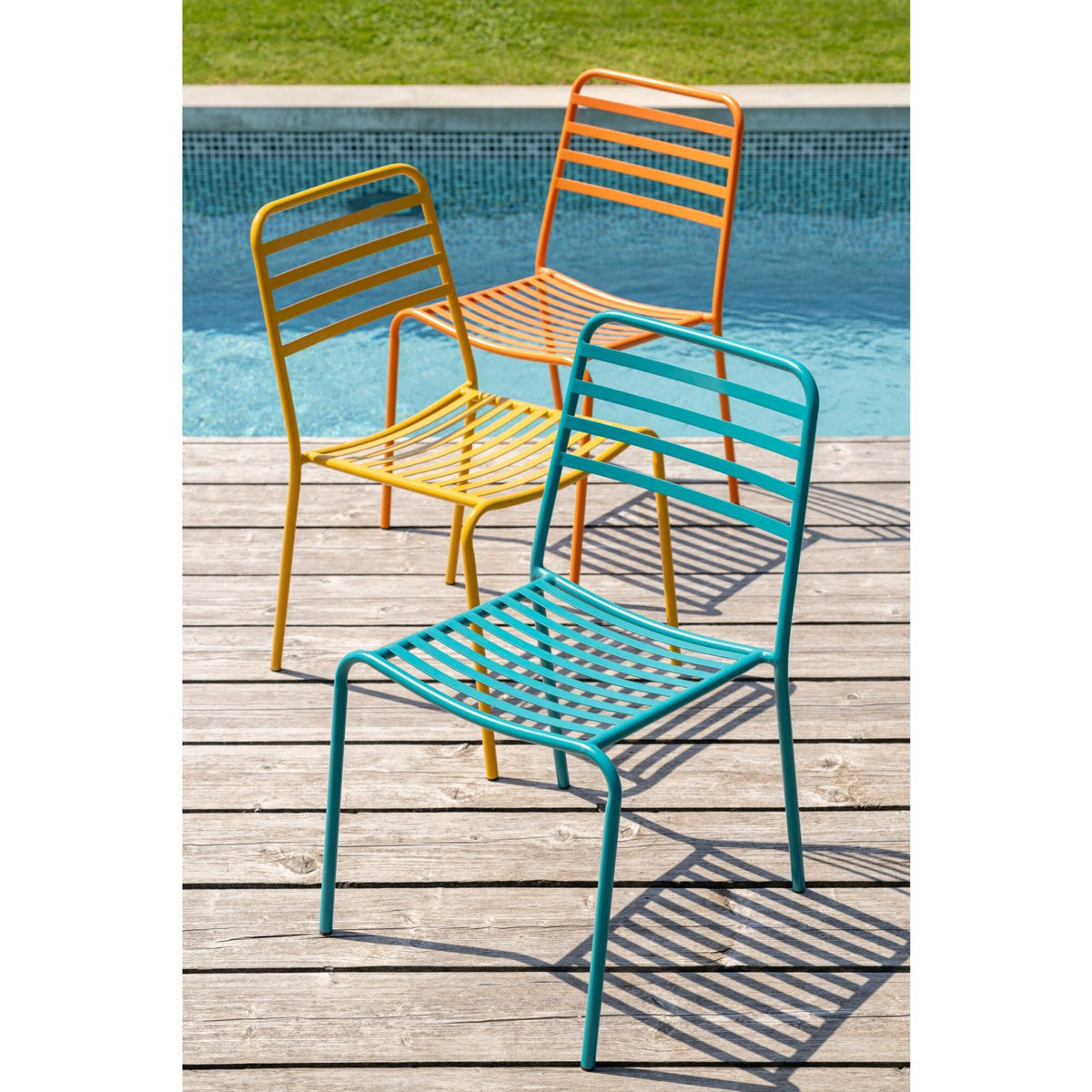 Garden Chair Yellow Metal J-Line