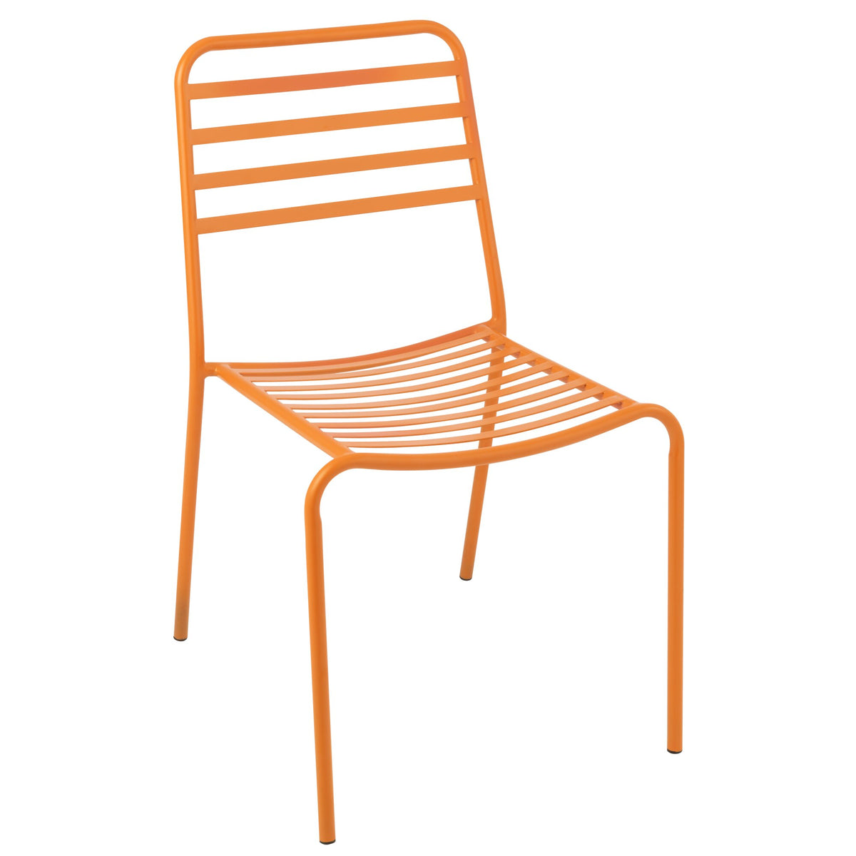 Garden Chair Striped Metal Orange J-Line