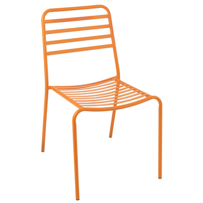 Garden Chair Striped Metal Orange J-Line