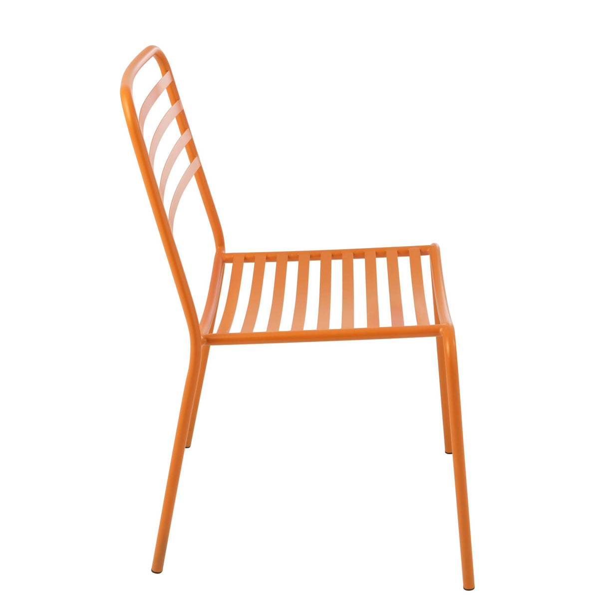 Garden Chair Striped Metal Orange J-Line