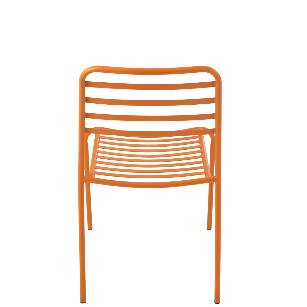 Garden Chair Striped Metal Orange J-Line