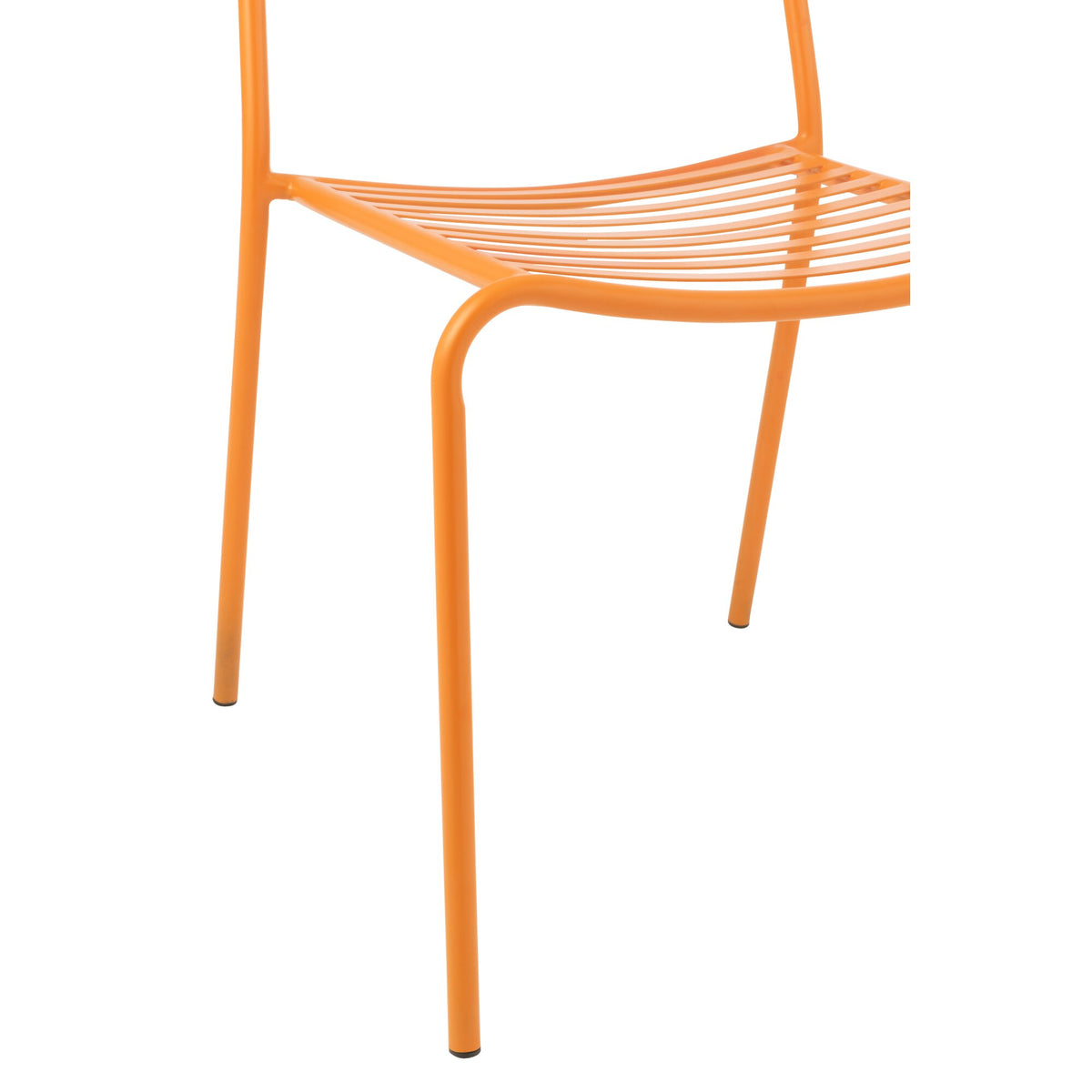 Garden Chair Striped Metal Orange J-Line