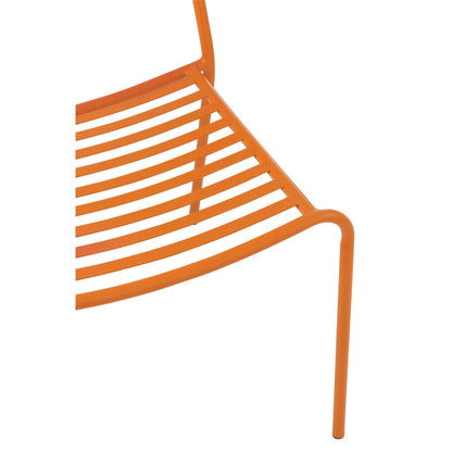 Garden Chair Striped Metal Orange J-Line