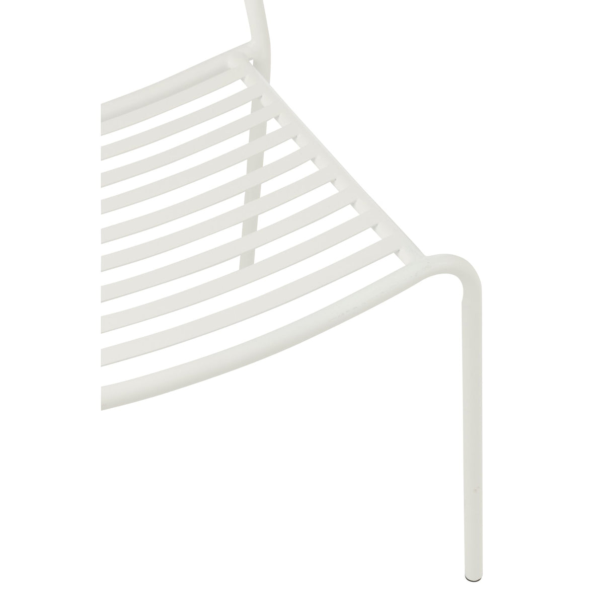 Garden Chair Striped Metal White J-Line