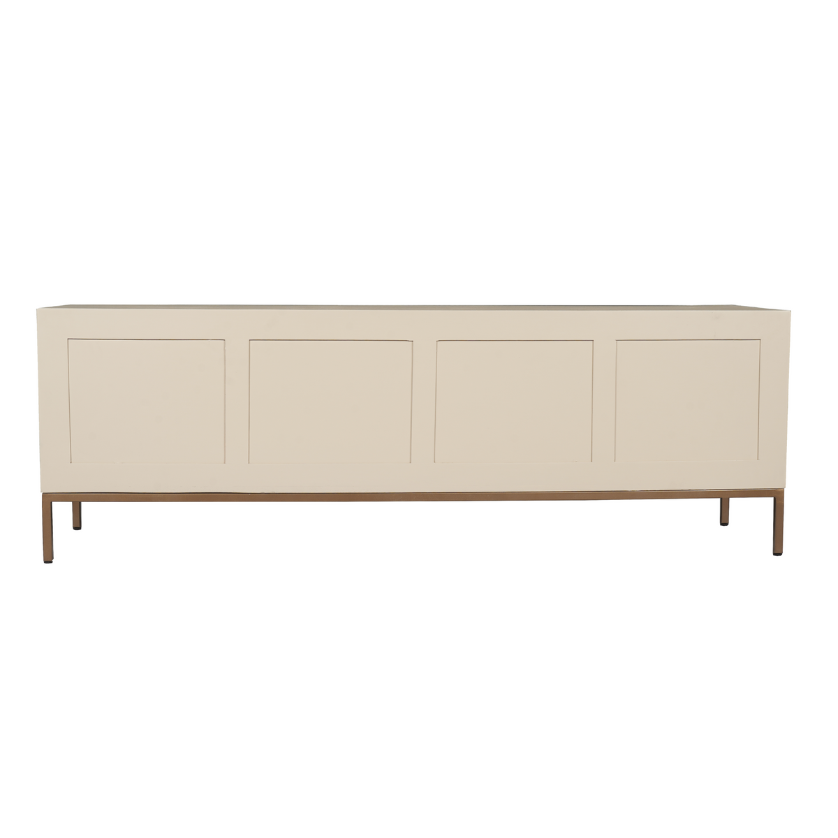 Bovenblad van massief mangohout van het tv meubel Madison in zandkleur