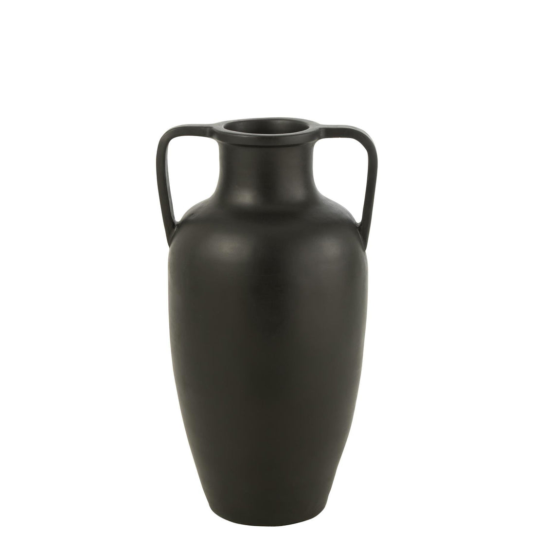 Vaas 2 Armen Terracotta Zwart 66cm Large - Vaas - J-Line - livinglovely.nl