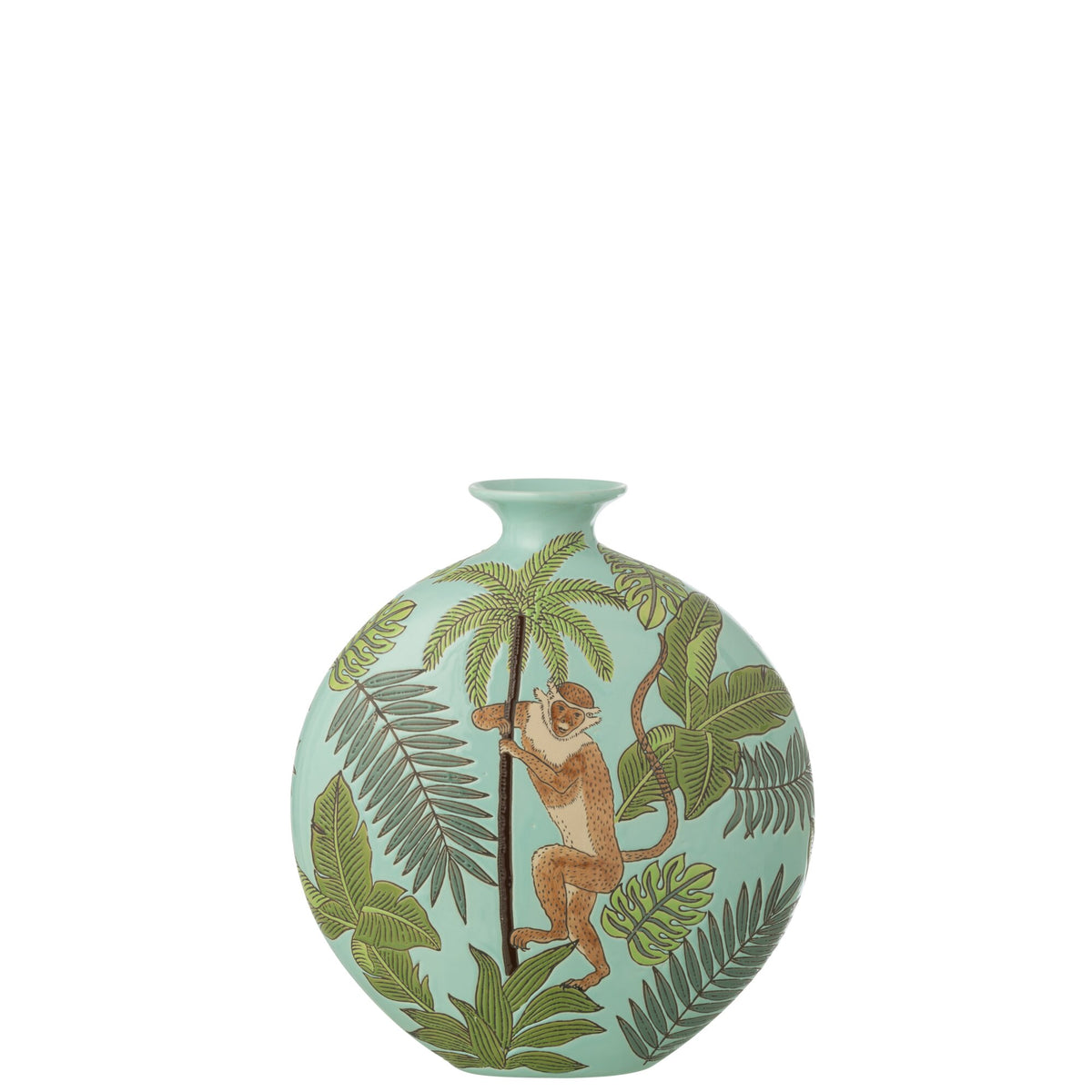 J-Line Small Multicoloured Porcelain Monkey Vase