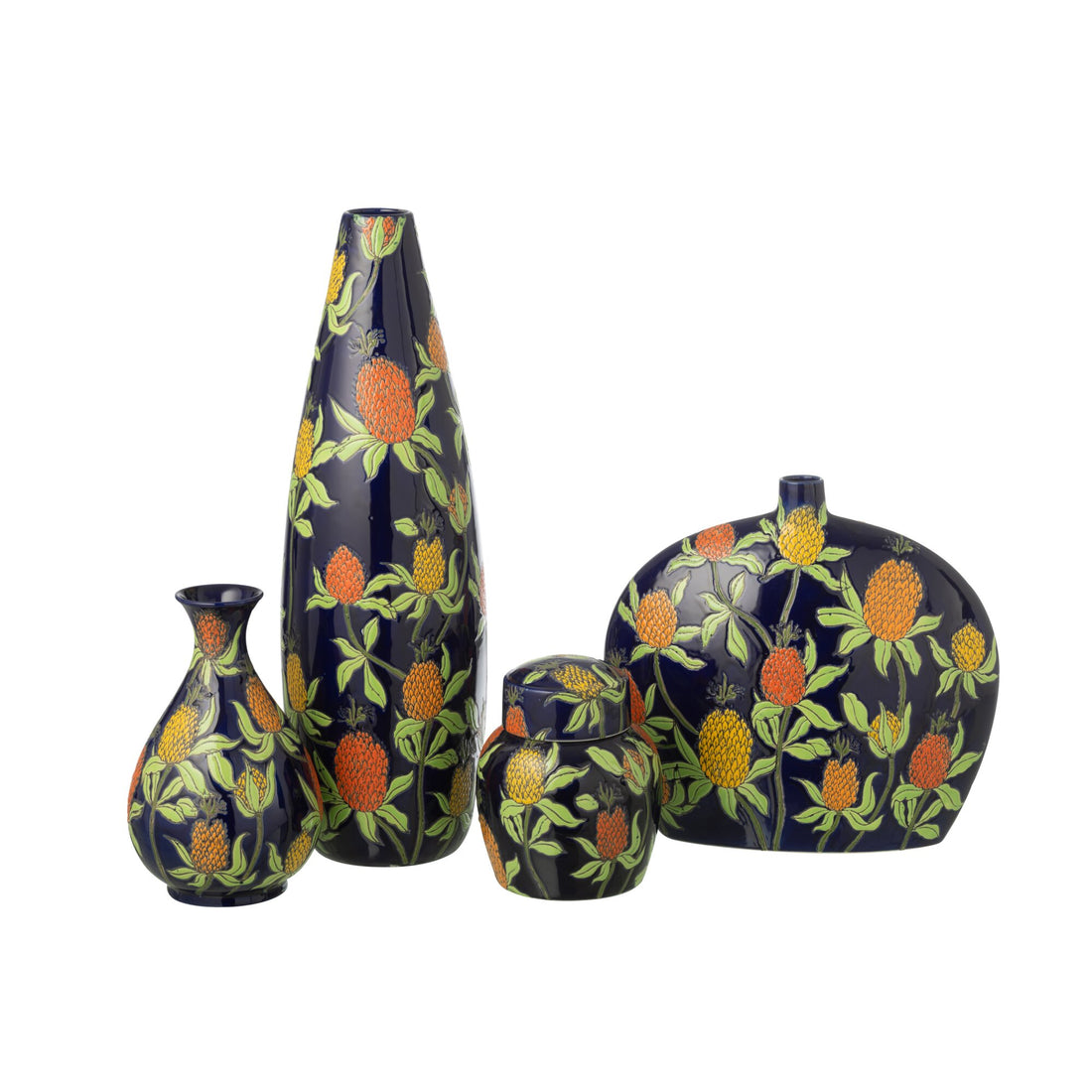 Pineapple Porcelain Vase Multicolor Large J-Line